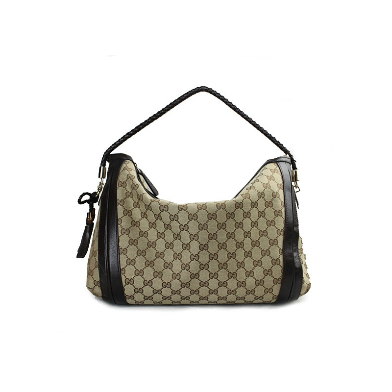 'bella' medium hobo with woven leather bow, bamboo