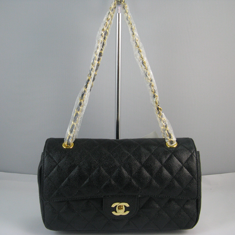 Chanel Black color with gold chain