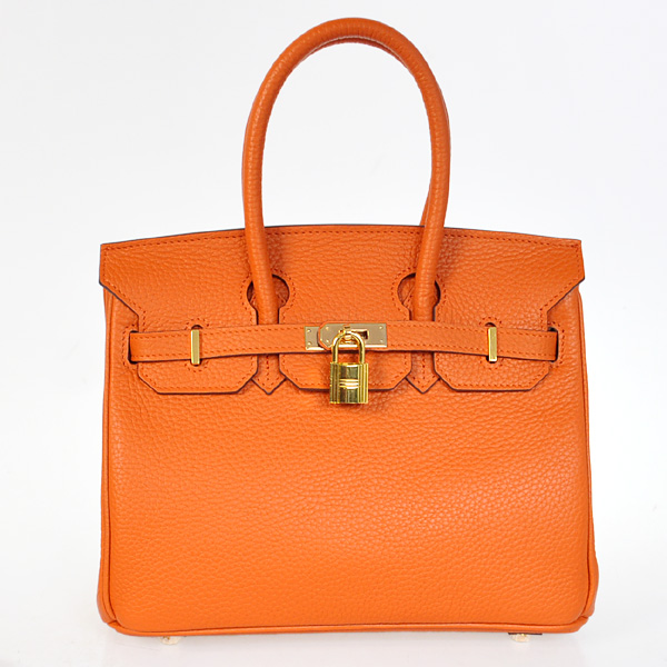 Hermes Birkin 25CM clemence leather in Orange with Gold hardware