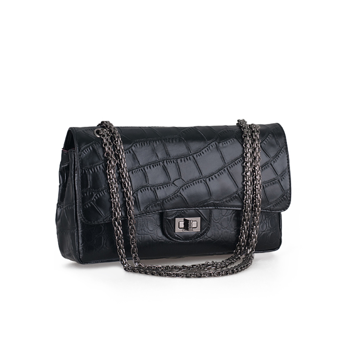 Chanel Crocodile Veins Double Flap Bag