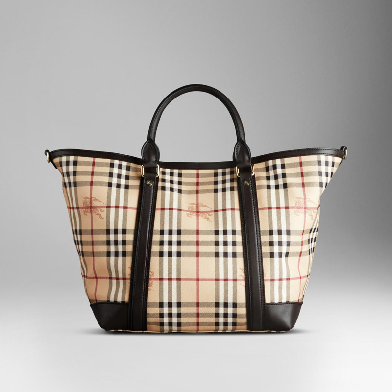 LARGE HAYMARKET CHECK SHOPPER