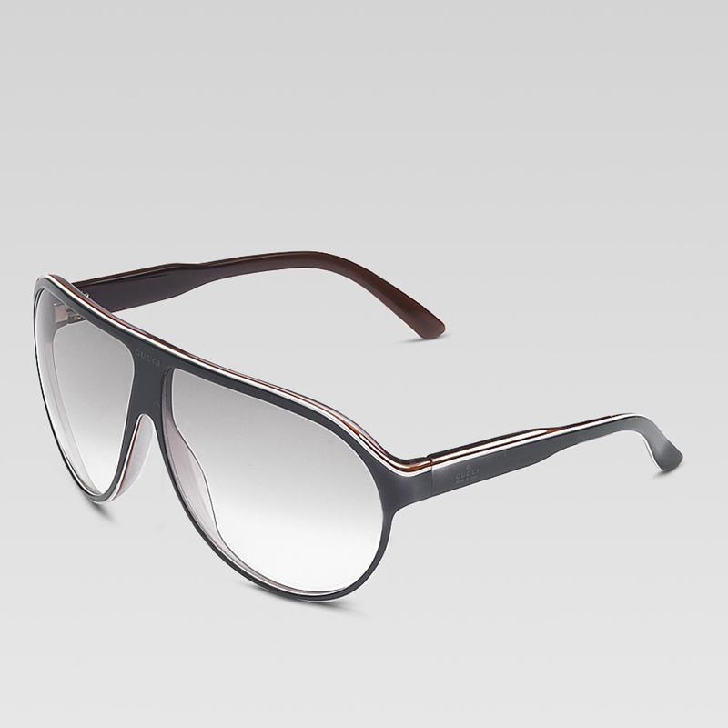 large aviator frame sunglasses with gucci trademar