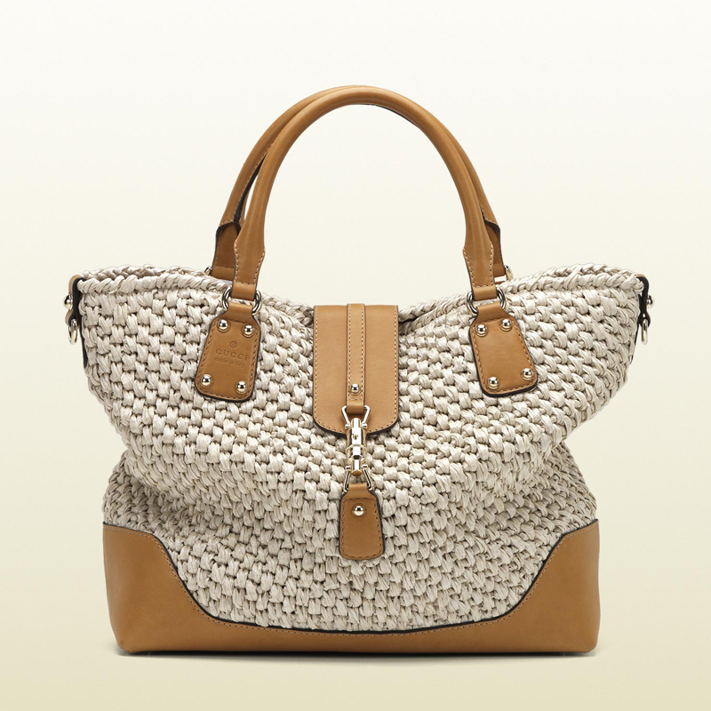 gucc 'santa monica' large tote with embossed gucci trademark