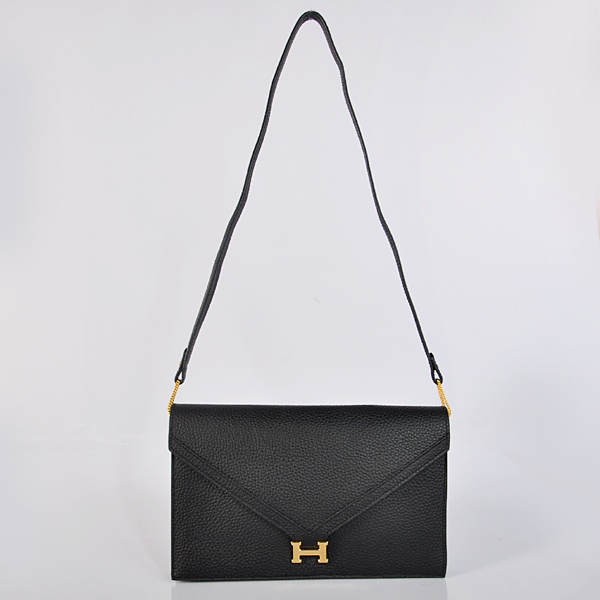 Hermes Liddy Bag clemence leather in Black with Gold hardware