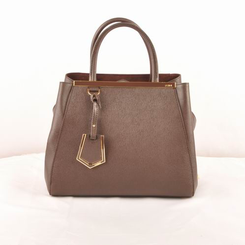 Fendi Fall Winter 2012 2Jours Saffiiano Leather Tote Bag 8BH250S Brown