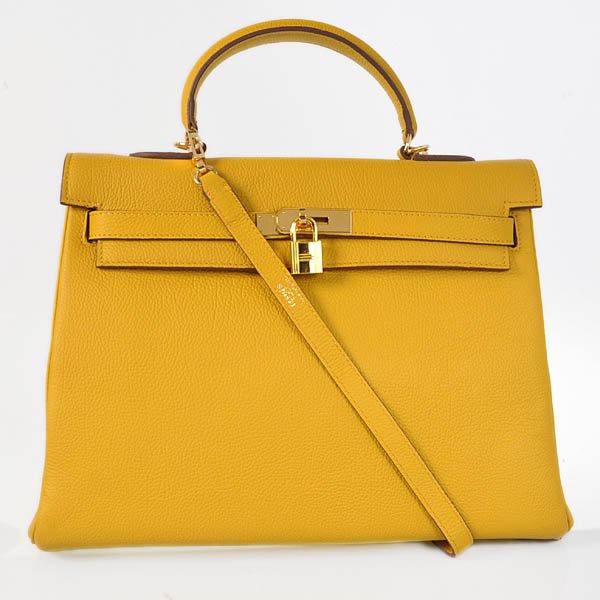 Hermes kelly 35CM Yellow togo leather(Gold)