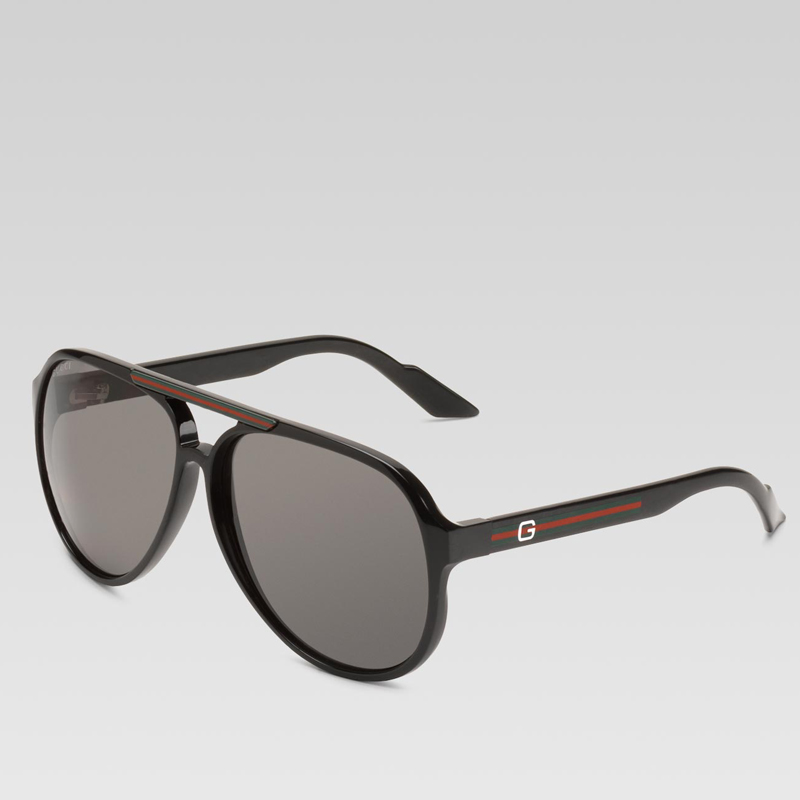 medium aviator sunglasses with G detail and signat