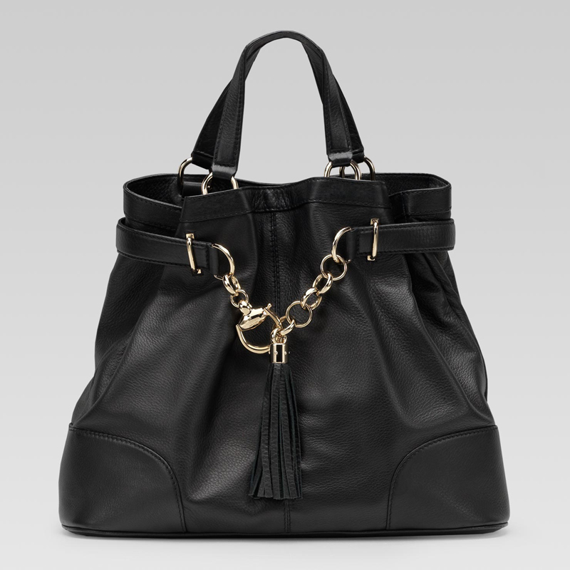 'sienna' large tote with horsebit hook, metal chai