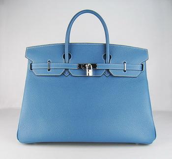 Hermes 40CM Middle Blue (silver)