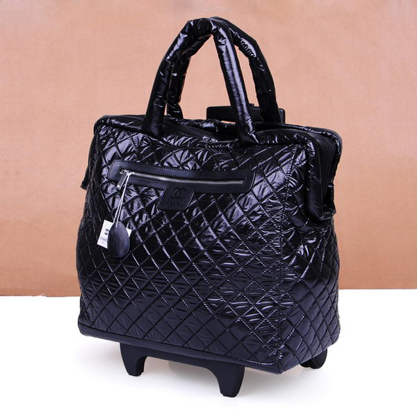 Chanel CoCo Cocoon Quilted Nylon Trolley A47205 Black