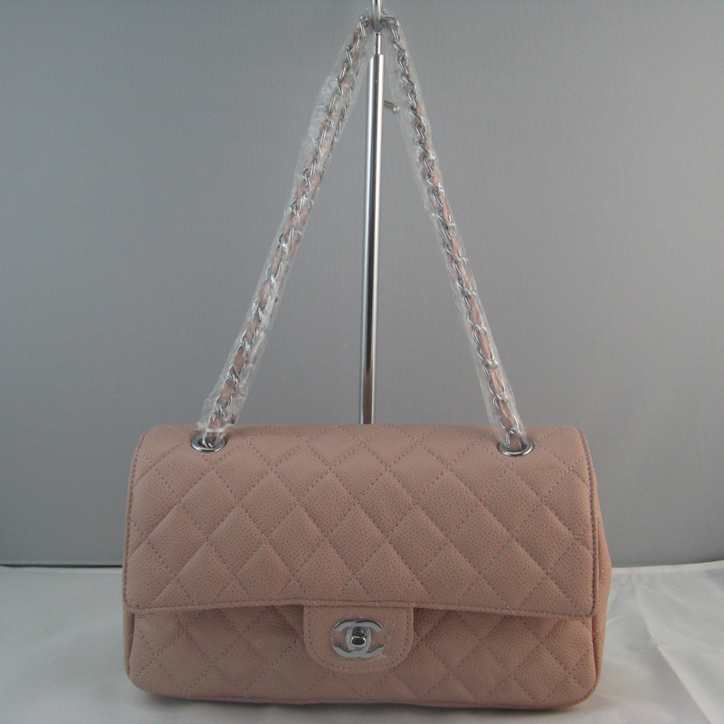 Chanel Pink color with Silver chain