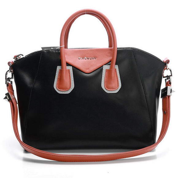 Givenchy Antigona Bag Claf Leather 9981 Black Orange