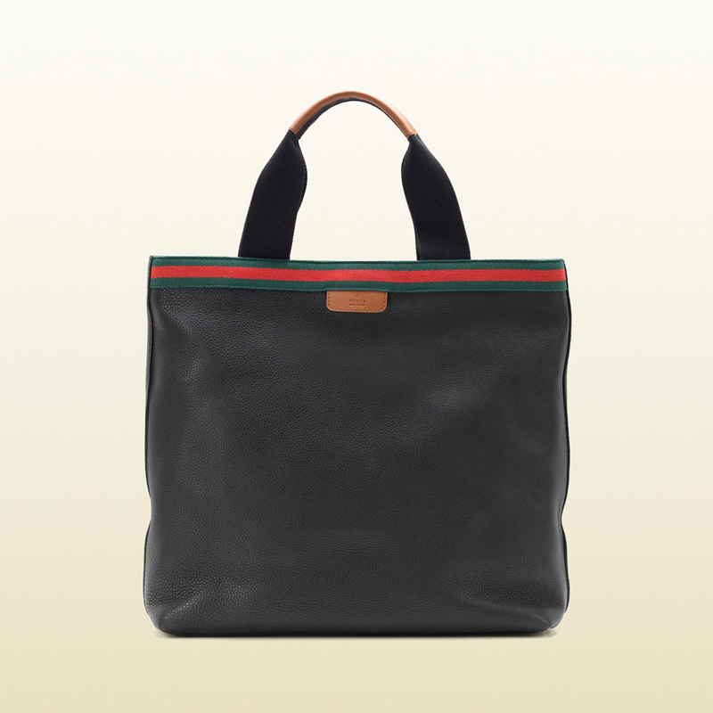 gucci signature web tote with laptop compartment