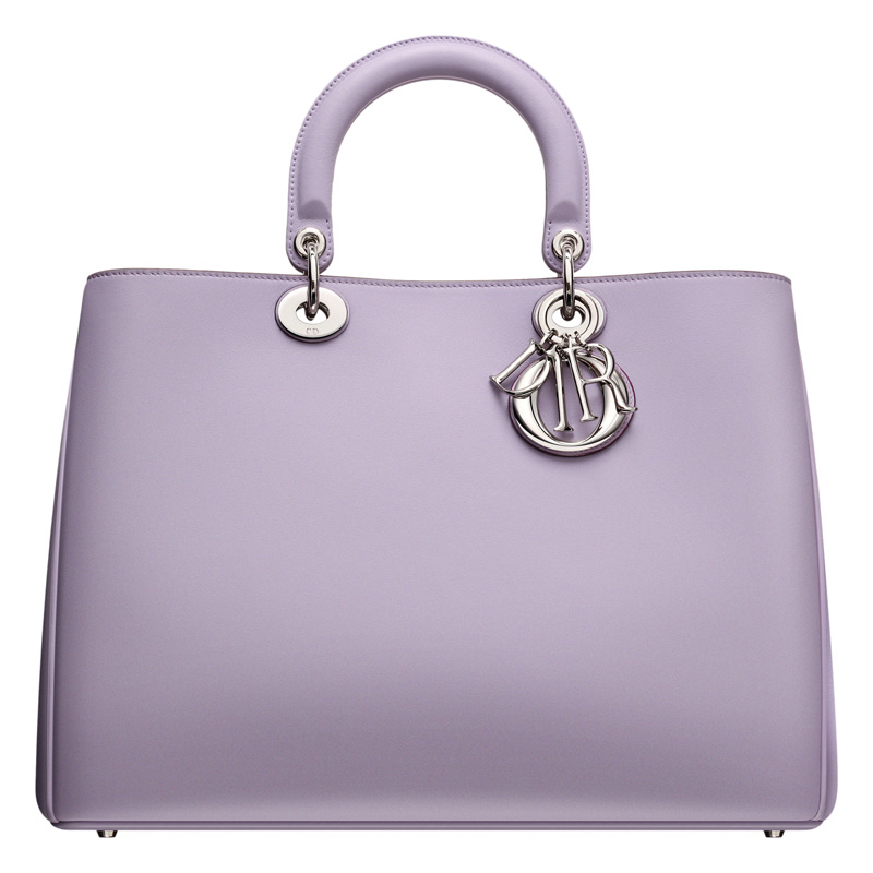 Smooth lilac leather 'Diorissimo' bag