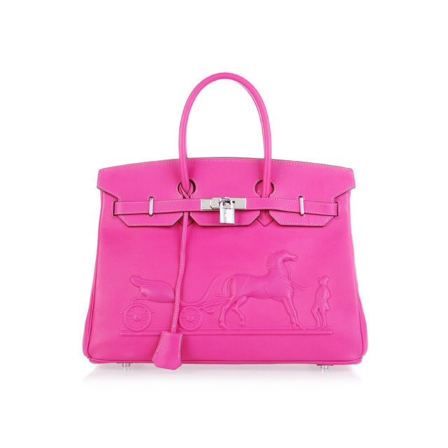 Hermes Birkin 35CM with Embossed logo Handbag rose red H35