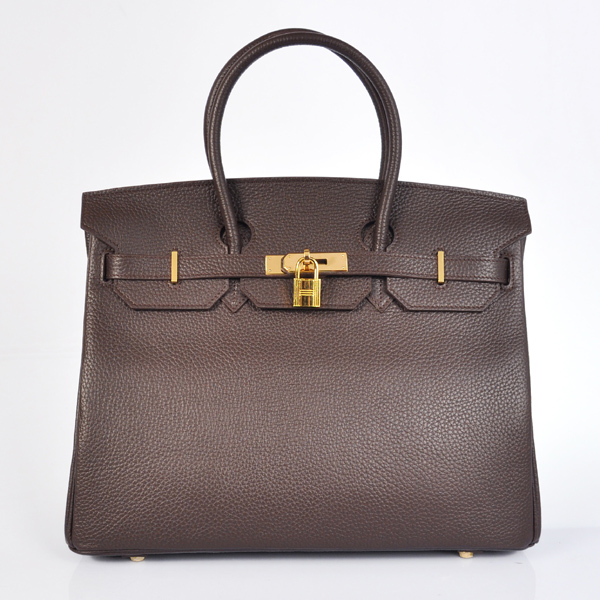 Hermes Birkin 35CM clemence leather in Dark Brown with Gold hardware