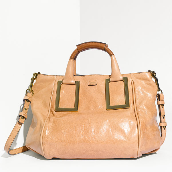 Chloe 'Ethel' Lambskin & Goatskin Leather Top Handle Satchel