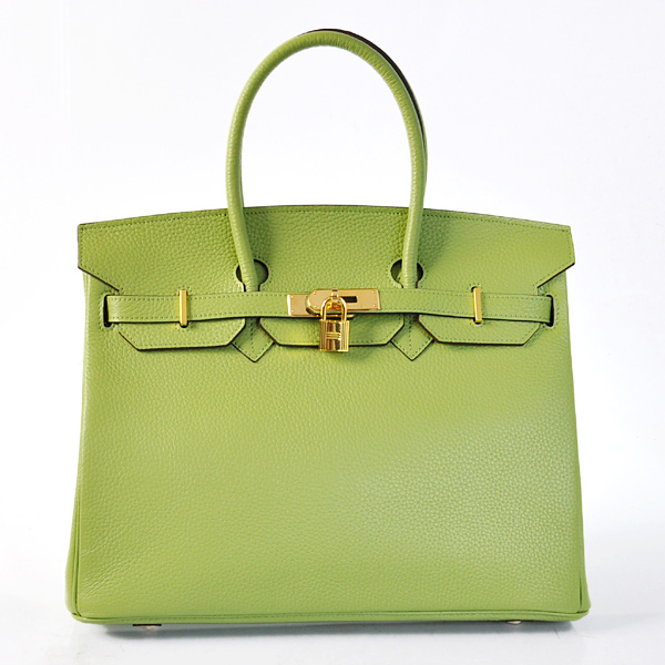 Hermes Birkin 35CM clemence leather in Light green with Gold hardware