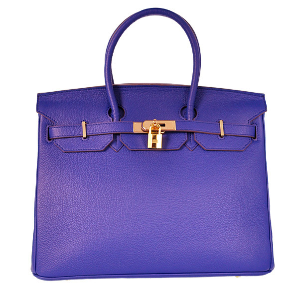 Hermes Birkin 35CM togo leather in Sapphire with Gold hardware