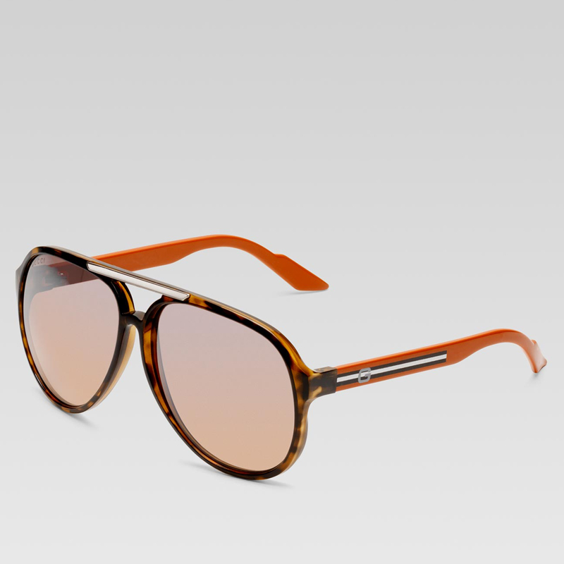 medium aviator sunglasses with G detail and signat