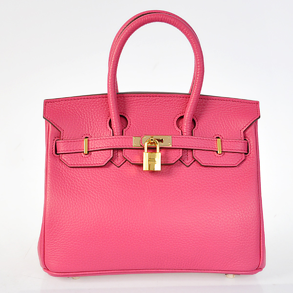 Hermes Birkin 25CM clemence leather in Peach with Gold hardware