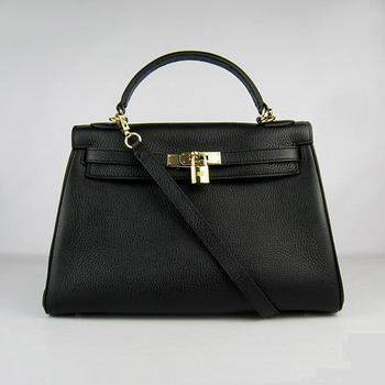 Hermes Kelly 32CM Black(gold)