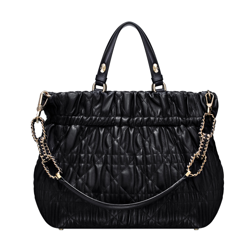 Large 'Dior Delices' bag in black leather