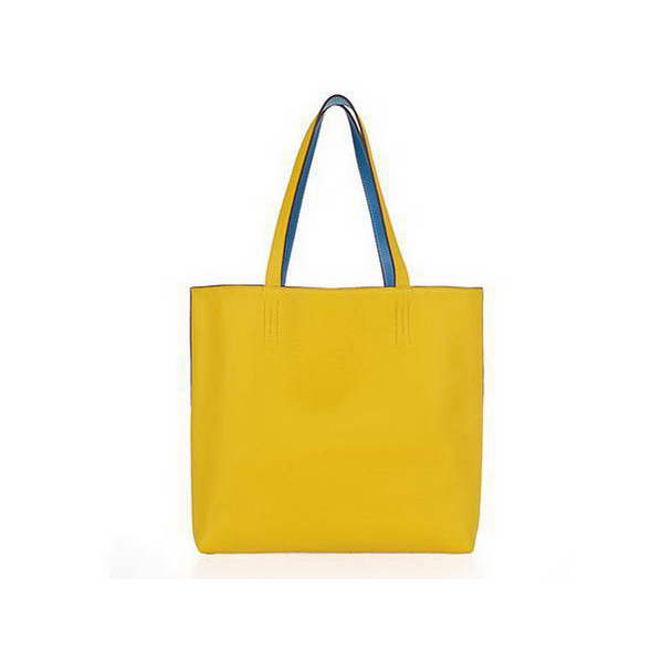 Hermes Large Shopping Bag 42CM Totes Yellow