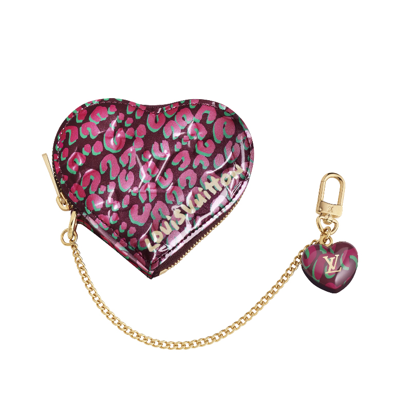 HEART COIN PURSE LEOPARD