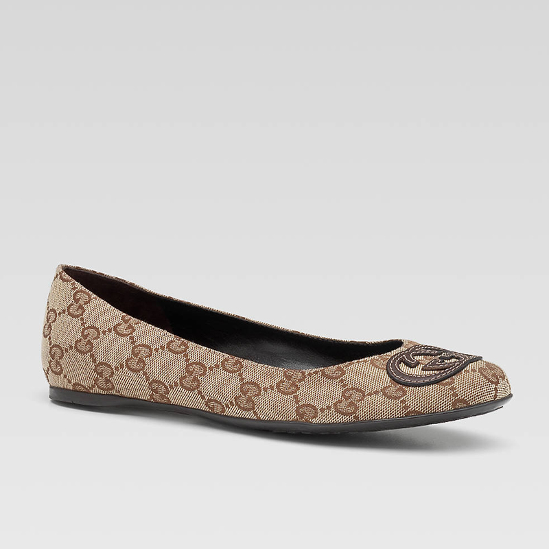 'royal' flat pumps with interlocking G detail