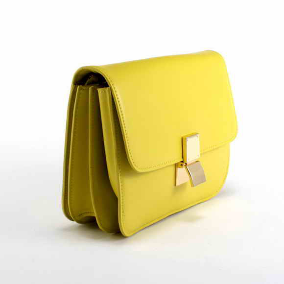 Celine Classic Box Large Flap Bag Yellow