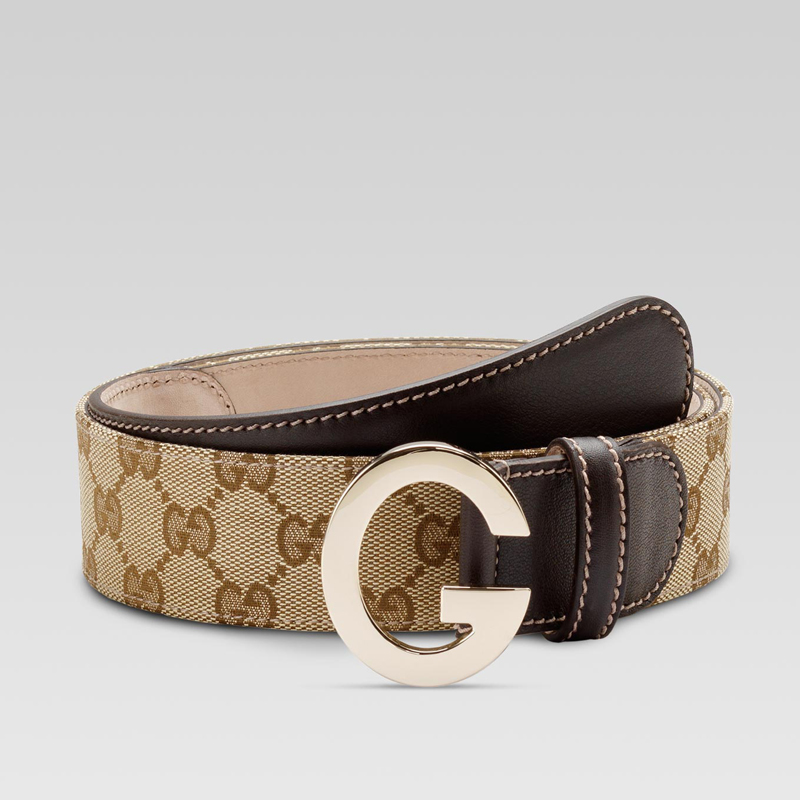 belt with round G buckle