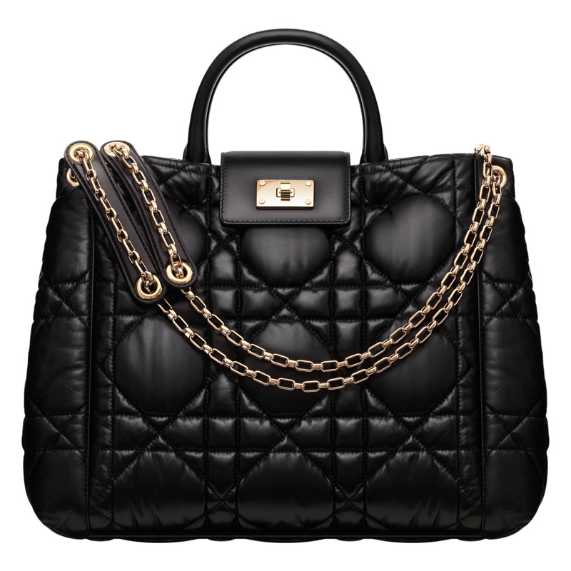 Black leather 'Milly La Foret' shopping bag