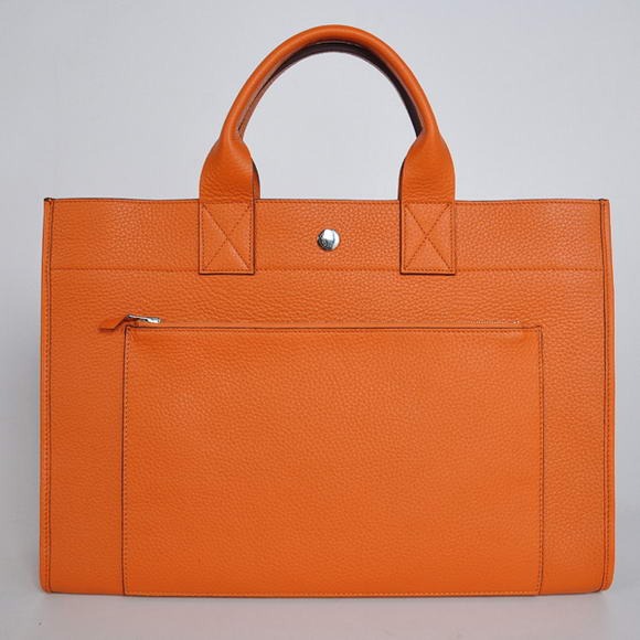 Hermes Briefcase 40CM Bag Clemence Leather Orange