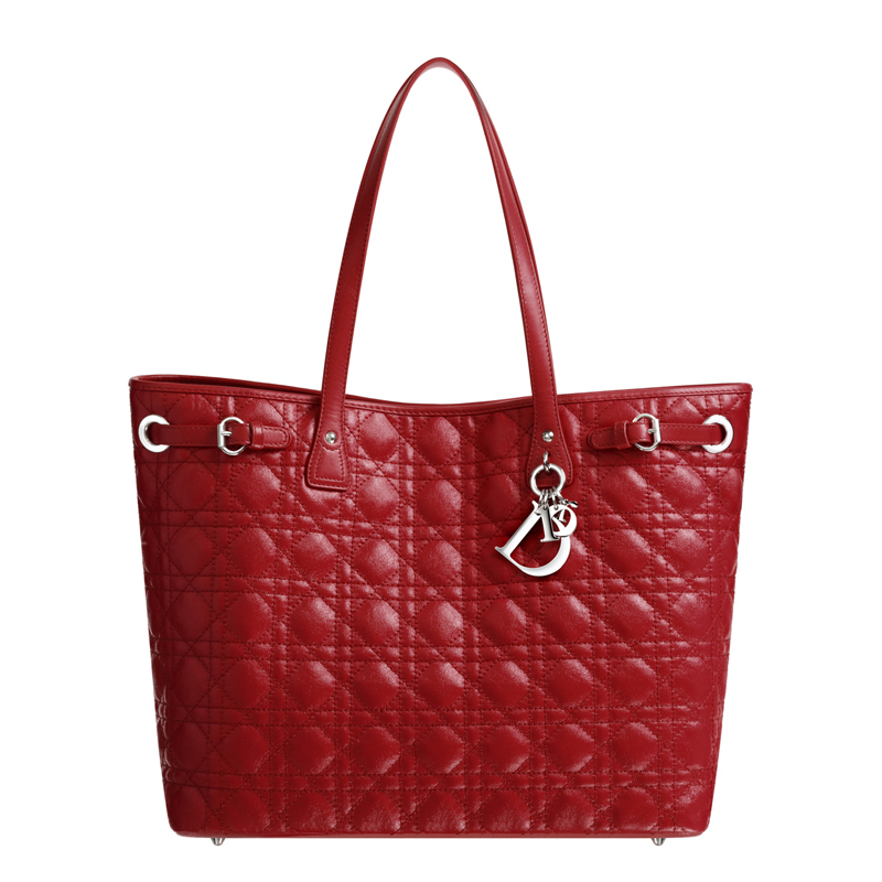 Large Panarea shopping bag in burgundy canvas