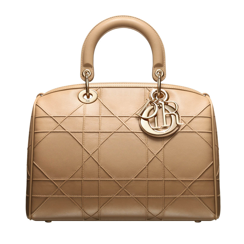 Dior beige leather 'Dior Granville' polochon bag