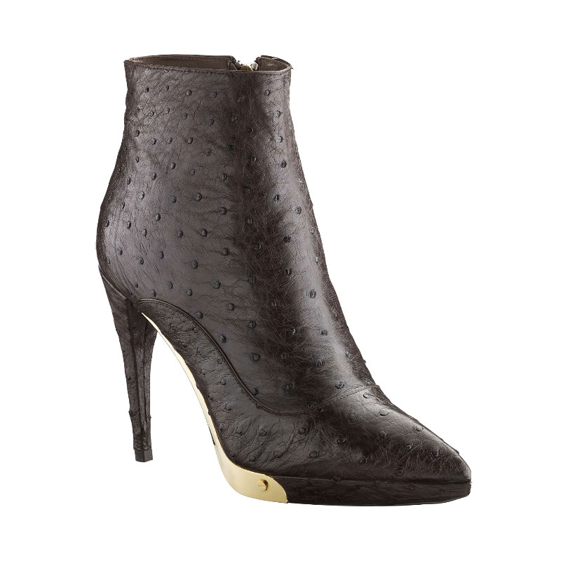 SENSUAL ANKLE BOOT 9,5CM IN OSTRICH LEATHER