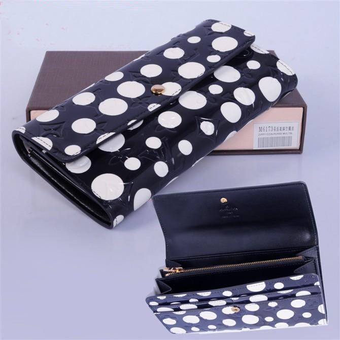 Louis Vuitton Monogram Vernis Dots Sarah Wallets M61734 Royalblue