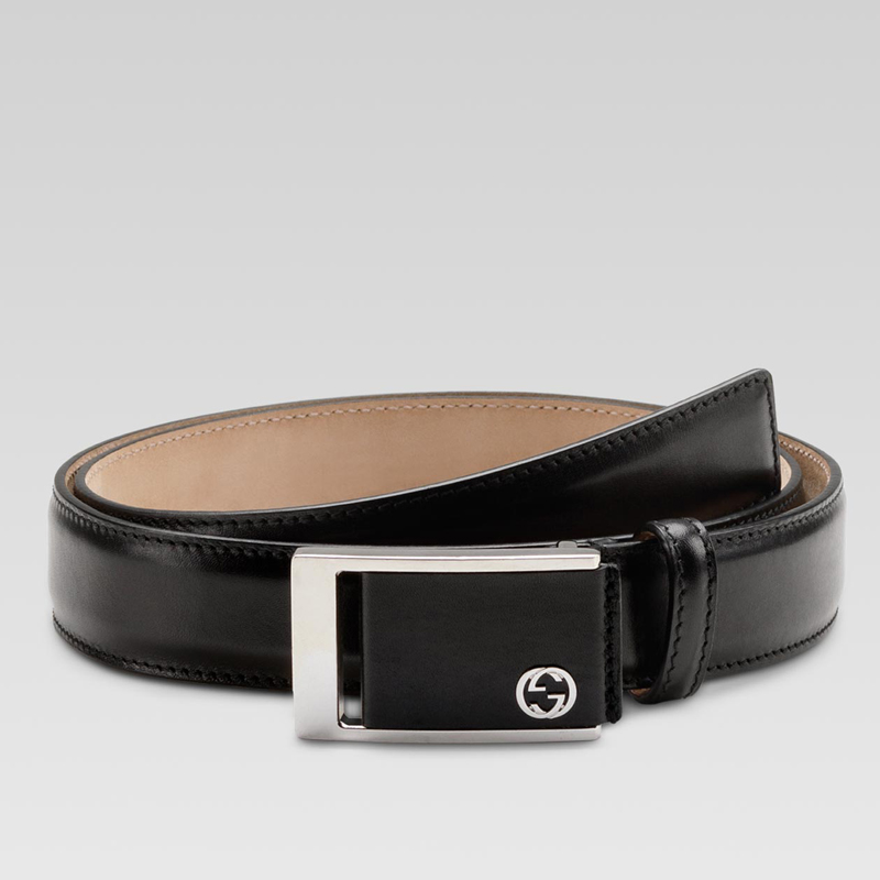 belt with G detail and square buckle