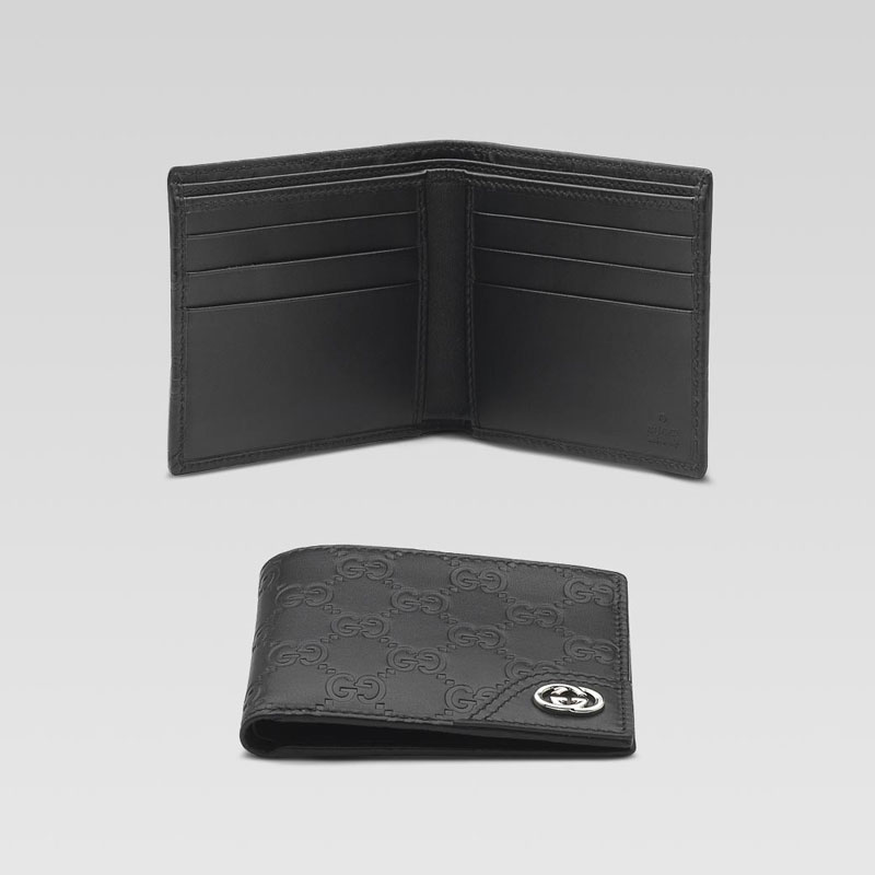 bi-fold wallet with interlocking G ornament