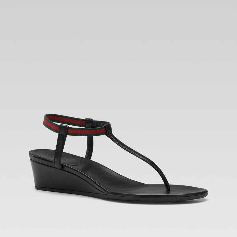 'areia wedge' low heel wedge thong with signature