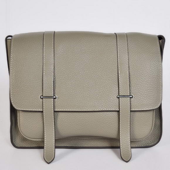 Hermes Steve 32CM Mens Bag Clemence Grey