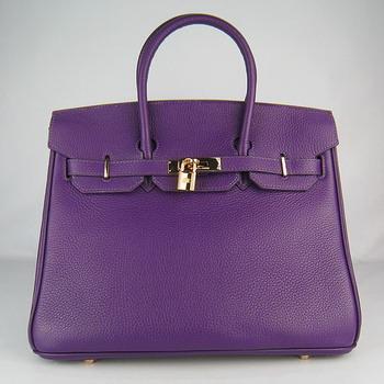 Hermes 35CM Purple (gold)