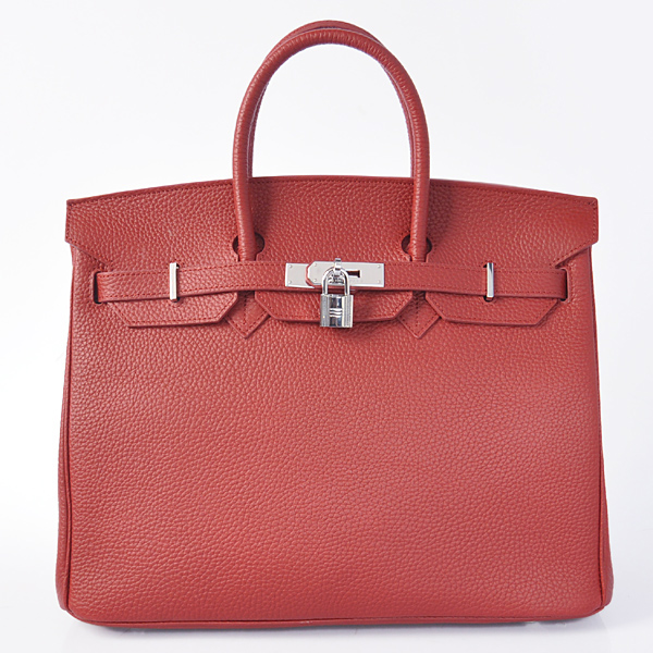 Hermes Birkin 35CM Bordeaux clemence leather(Silver)