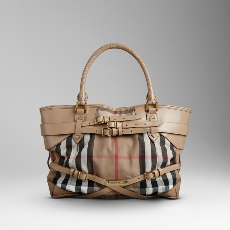 MEDIUM BRIDLE HOUSE CHECK TOTE