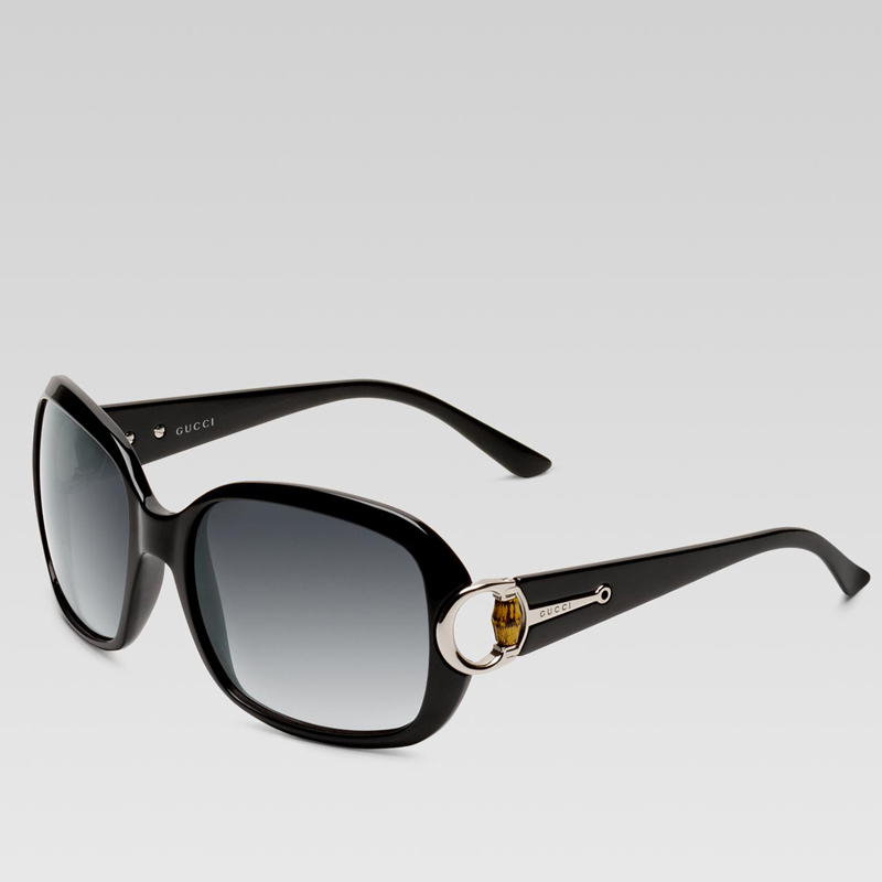 medium rectangle frame sunglasses with horsebit an