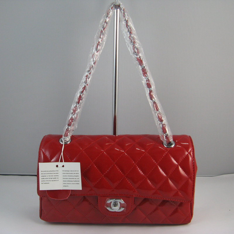 Chanel Red color with Silver chain