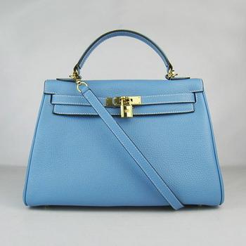 Hermes Kelly 32CM Light Blue(gold)