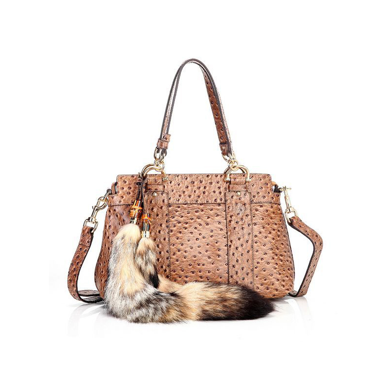 'smilla' medium top handle bag with removable fur