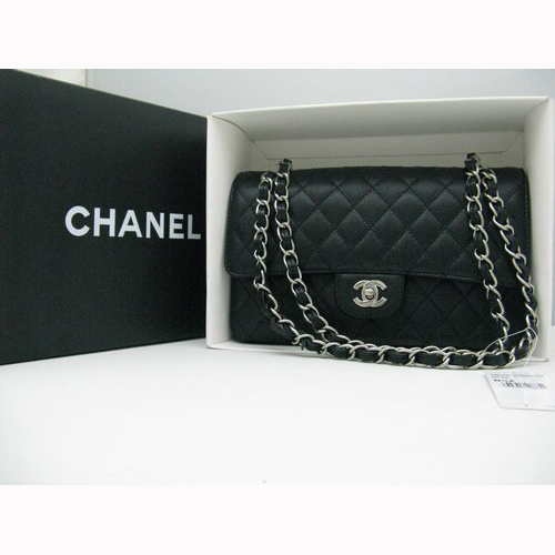 Chanel Black color with Silver chain